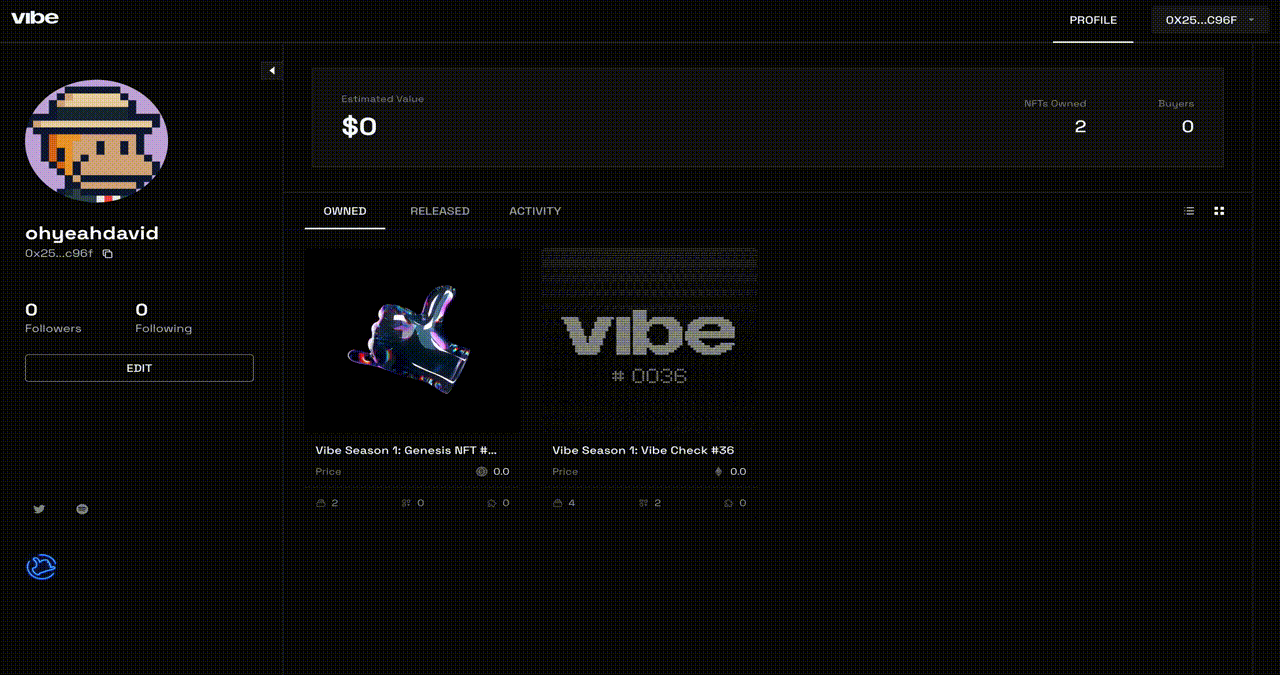 Vibe animation