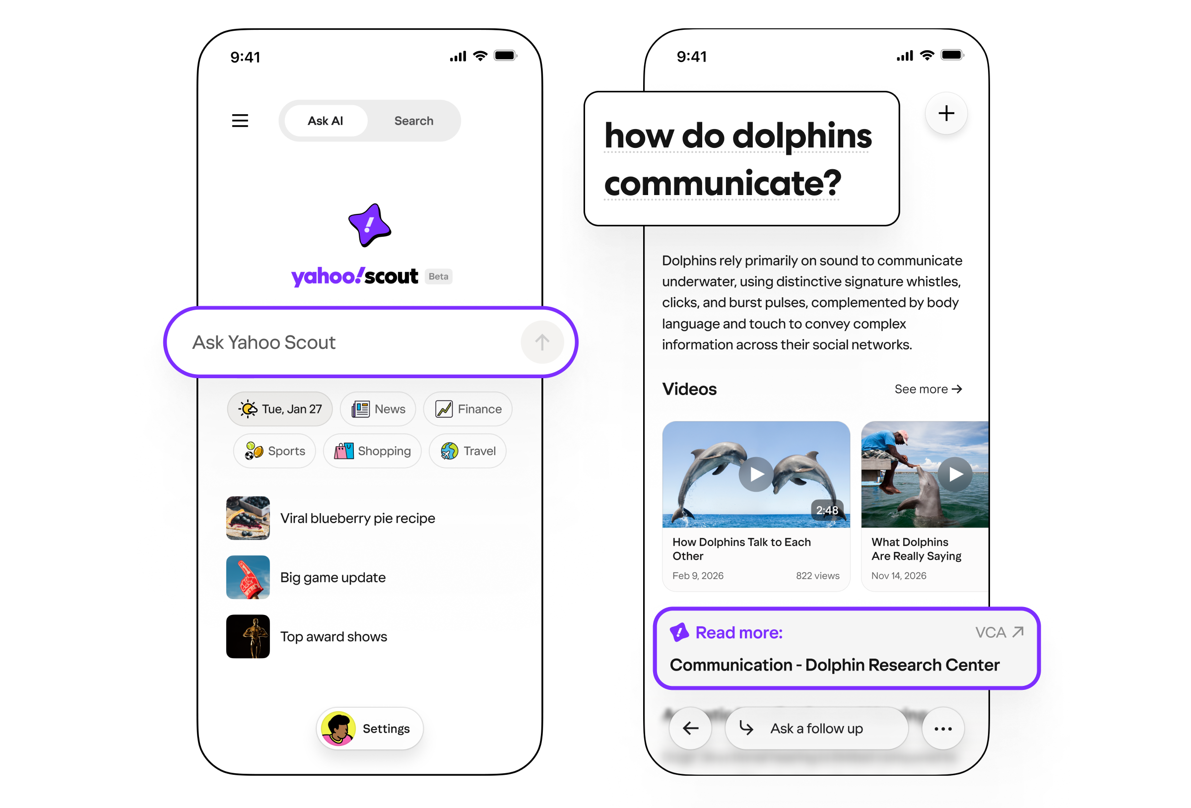 Yahoo Scout search results